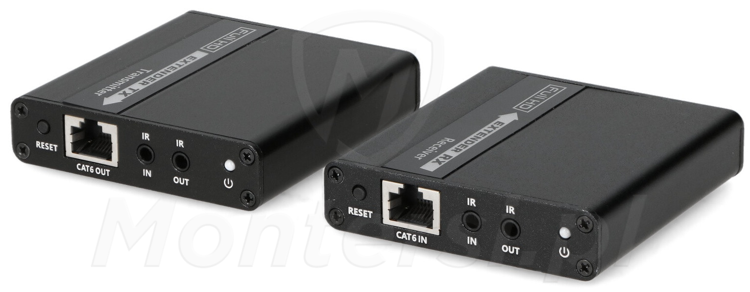 Konwerter HDMI na jedną skrętkę kat. 6, 6A, 7, zasięg 70m Konwerter HDMI na jedną skrętkę kat. 6, 6A, 7, zasięg 70m