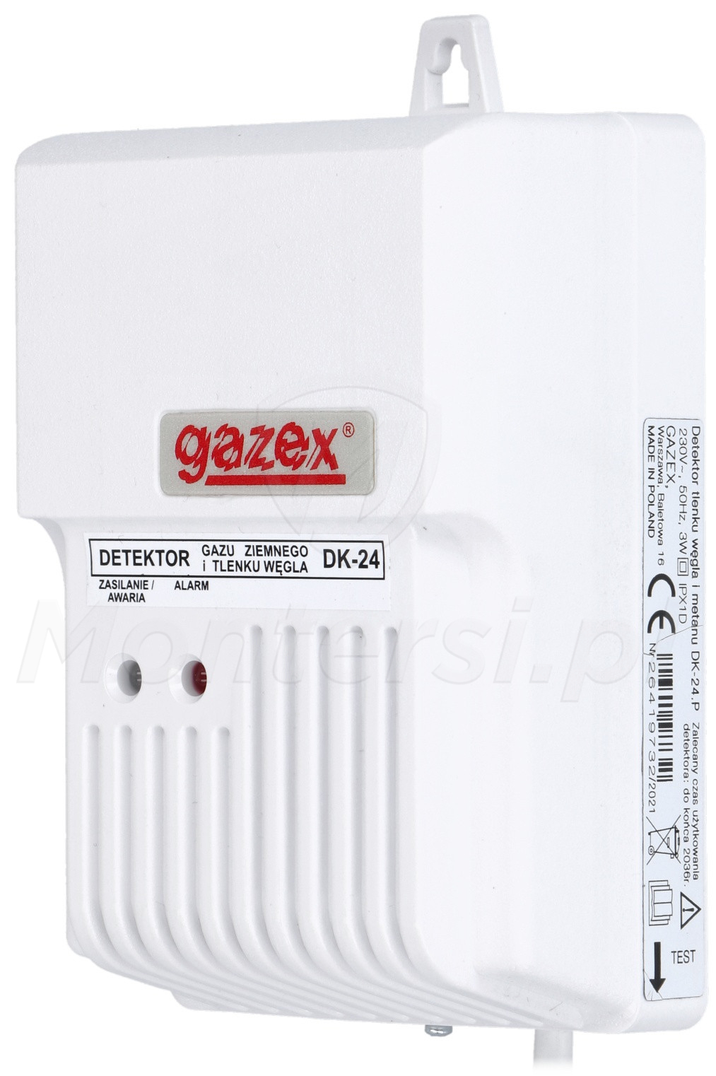 DK-24.P - Czujka czadu i gazu ziemnego, z przekaźnikiem