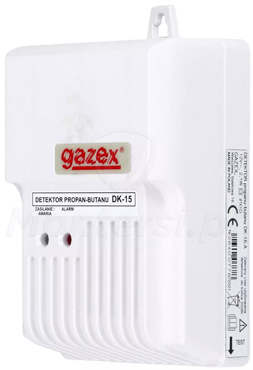 DK-15.A - Czujka gazu propan-butan z przekaźnikiem, 12V