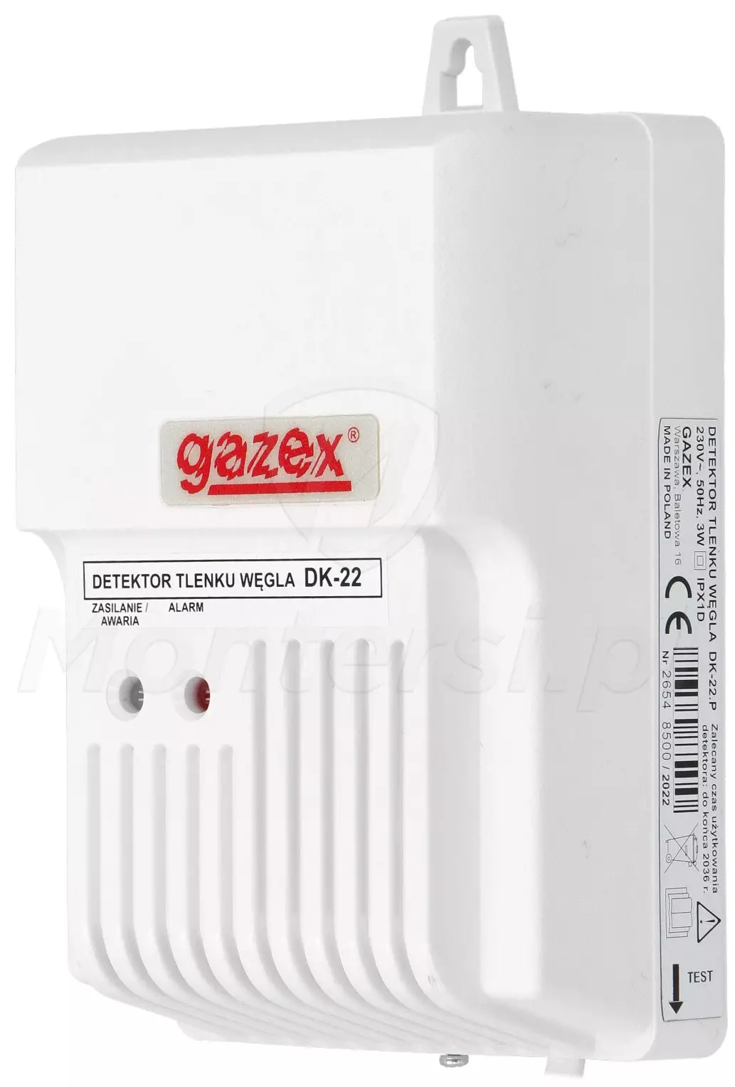 DK-22.P - Czujka czadu z przekaźnikiem