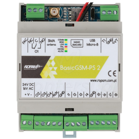 Front modułu powiadomienia BasicGSM-PS-D4M 2