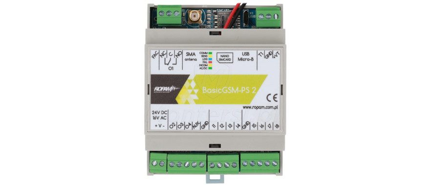 Front modułu powiadomienia BasicGSM-PS-D4M 2