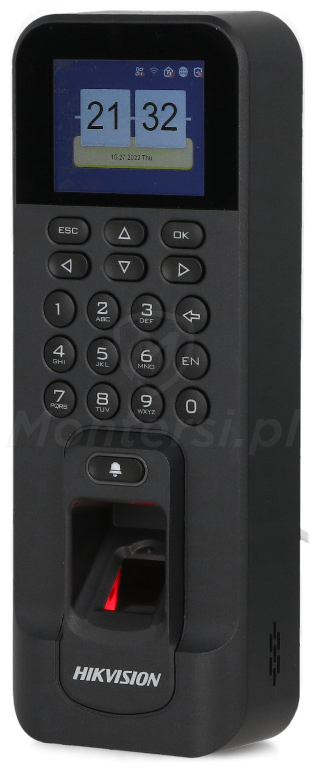 DS-K1T804BMF - Zamek szyfrowy z czytnikiem RFID i skanerem linii papilarnych DS-K1T804BMF - Zamek szyfrowy z czytnikiem RFID i skanerem linii papilarnych