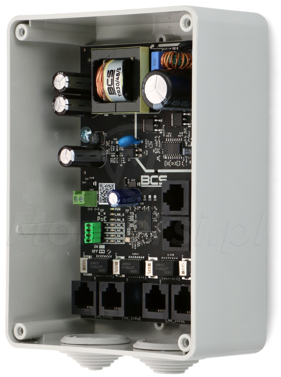 BCS-IP5/E-S-II - Zasilacz PoE 5x PoE, 1x UPLINK