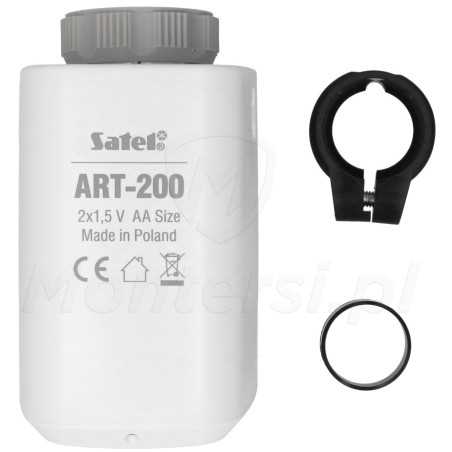 ART-200 - Inteligentna głowica termostatyczna - dół urządzenia i pierścień montażowy