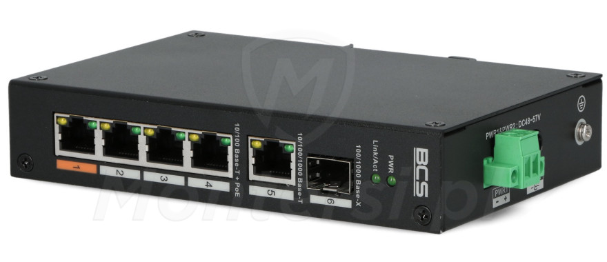 Switch PoE BCS-L-SP0401G-1SFP(2)