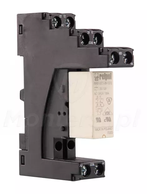 RM85 1P - Przekaźnik 12V w podstawce 1x 250V/16A