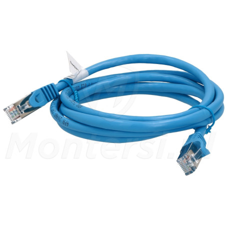 Niebieski patchcord FTP 6 dł.1.5m