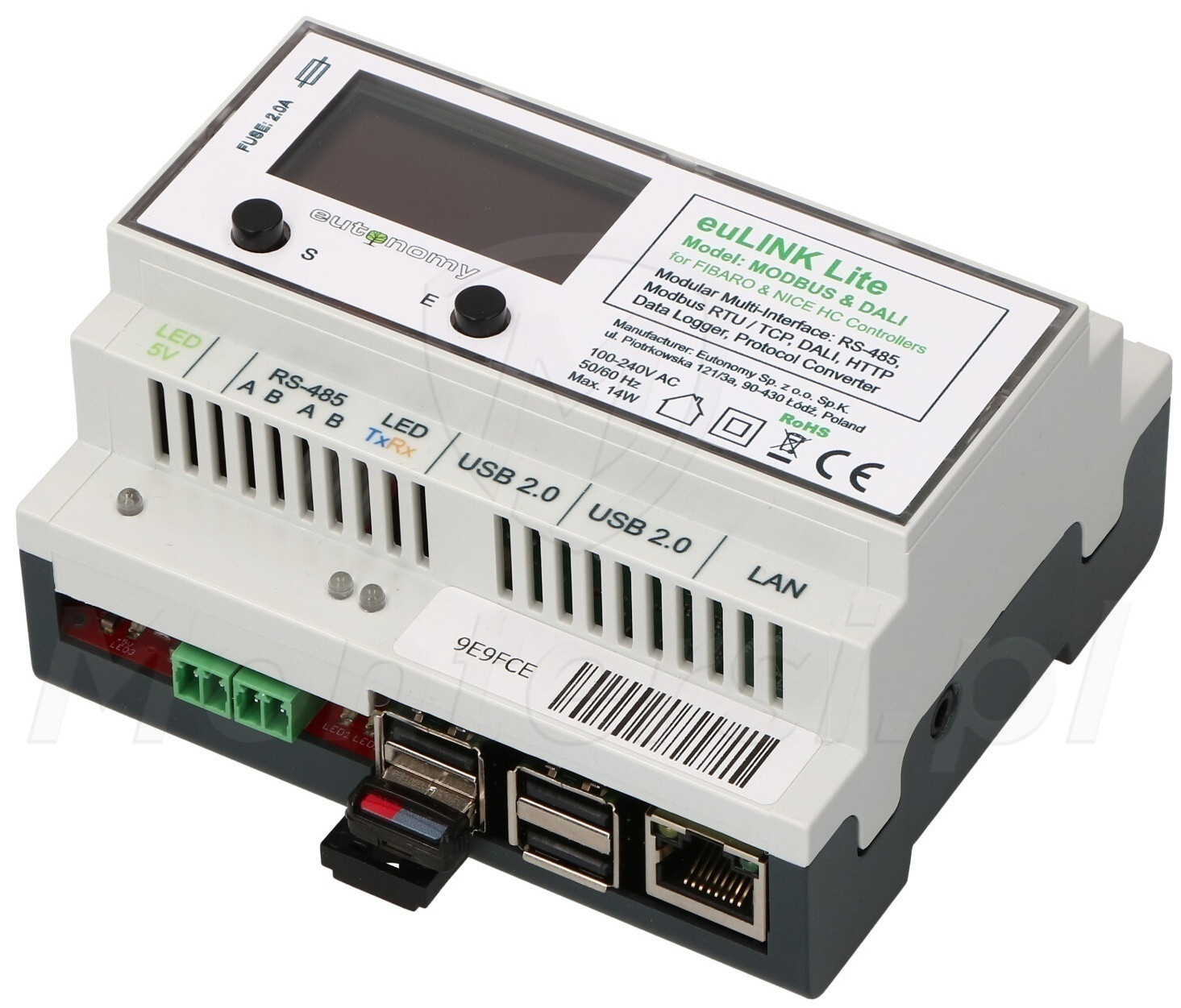 euLINK Gateway Lite (Raspberry Pi 3B+) - Interfejs komunikacyjny