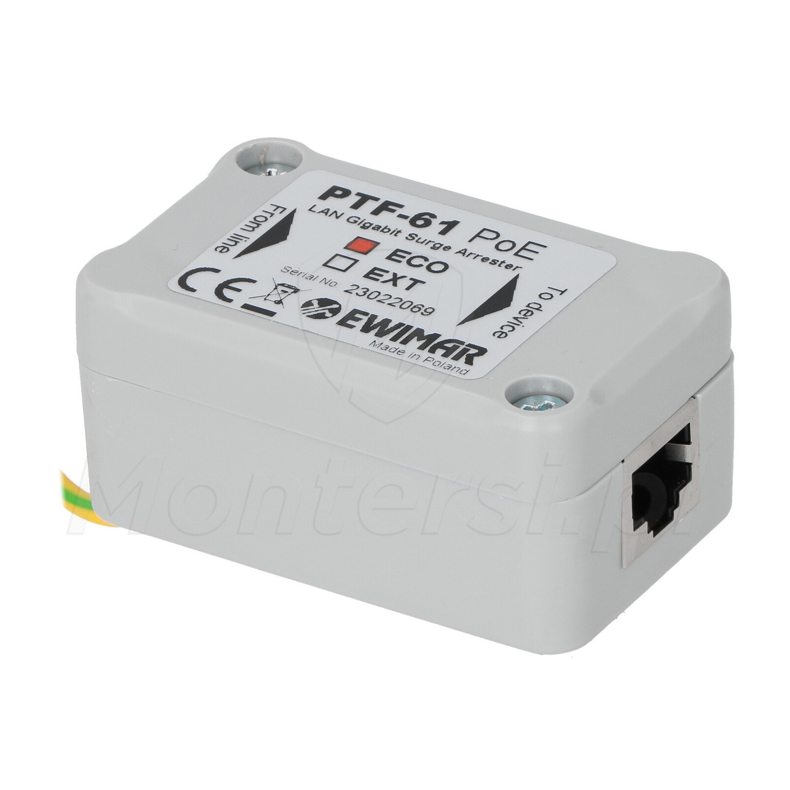 PTF-61-ECO/PoE/DIN - Zabezpieczenie przeciwprzepięciowe