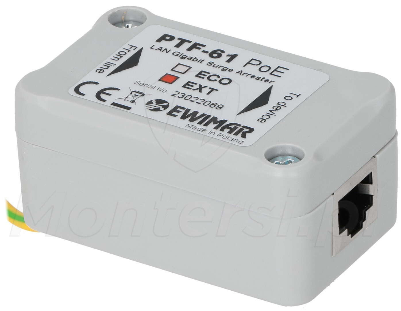 PTF-61-EXT/PoE/DIN - Zabezpieczenie przeciwprzepięciowe