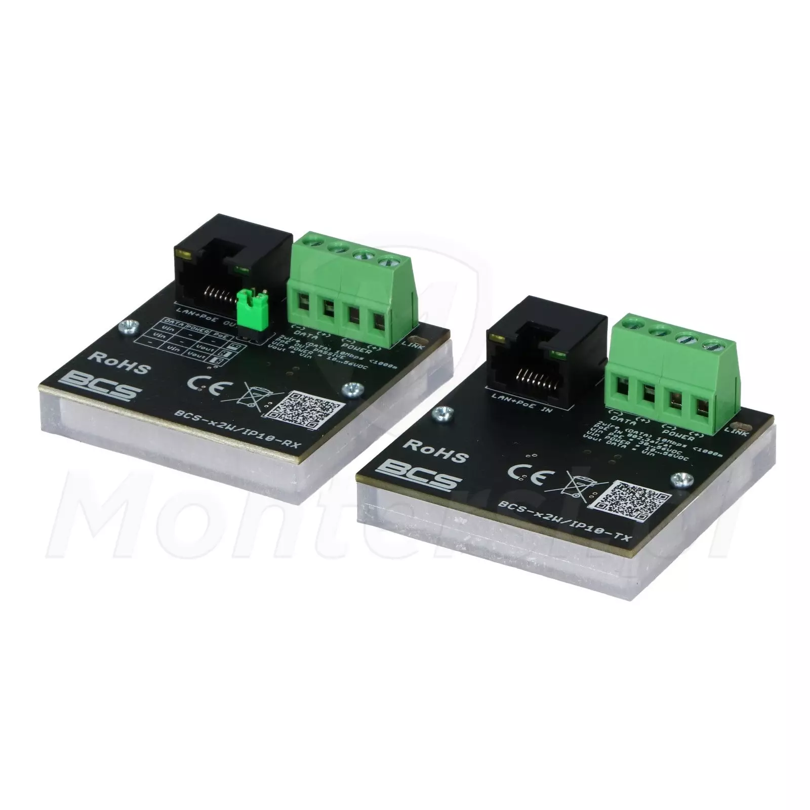 BCS-x2W/IP10 - Zestaw do transmisji LAN+PoE
