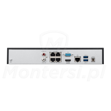 Tył rejestratora IP BCS-P-NVR0401-4K-4P(3)