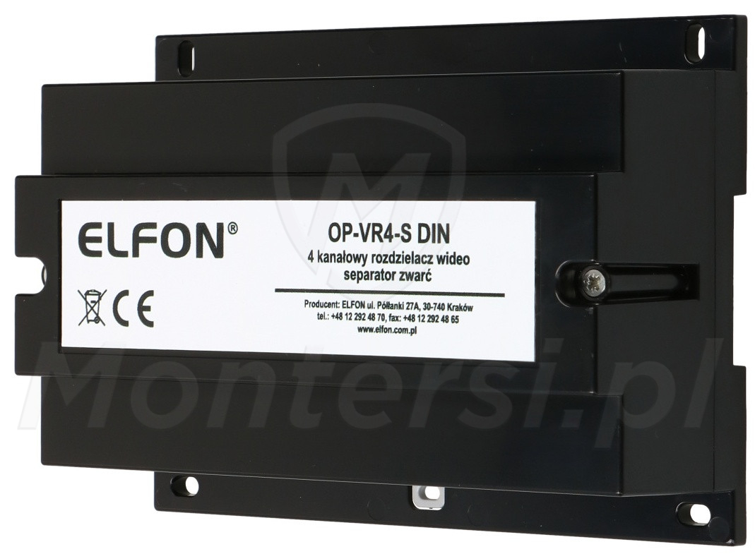 OP-VR4-S DIN - 4-kanałowy rozdzielacz audio / wideo z separatorem zwarć