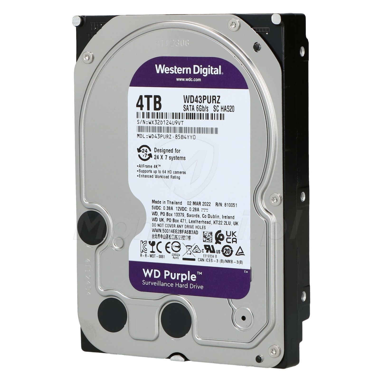 WD43PURZ - Dysk twardy 4 TB do rejestratora