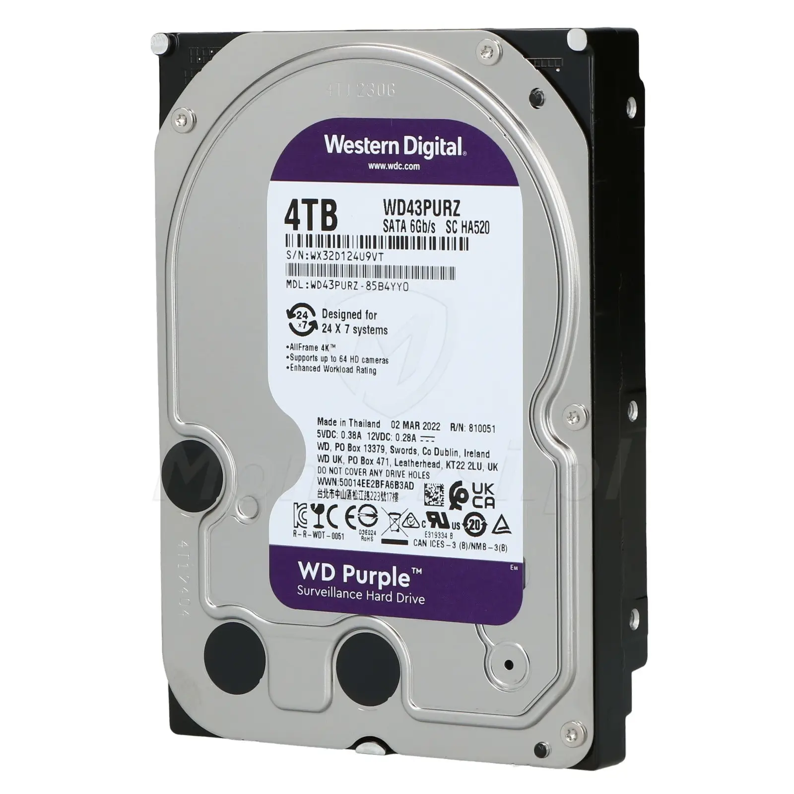 WD43PURZ - Dysk twardy 4 TB do rejestratora