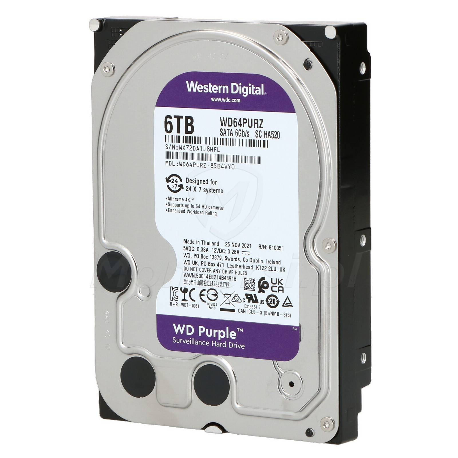 WD64PURZ - Dysk twardy 6 TB do rejestratora