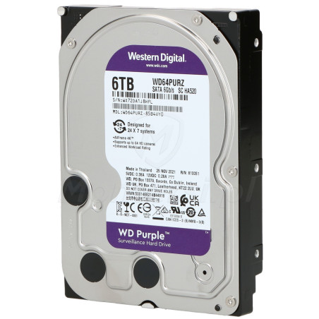 WD64PURZ - Dysk twardy 6 TB do rejestratora