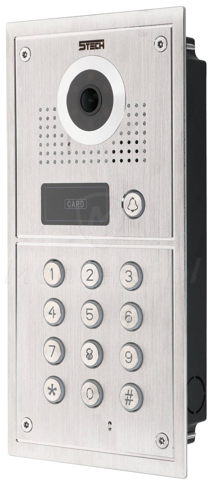 82222 - 1-abonentowy panel bramowy, kamera 2Mpx, RFID, klawiatura, 2-wire 82222 - 1-abonentowy panel bramowy, kamera 2Mpx, RFID, klawiatura, 2-wire