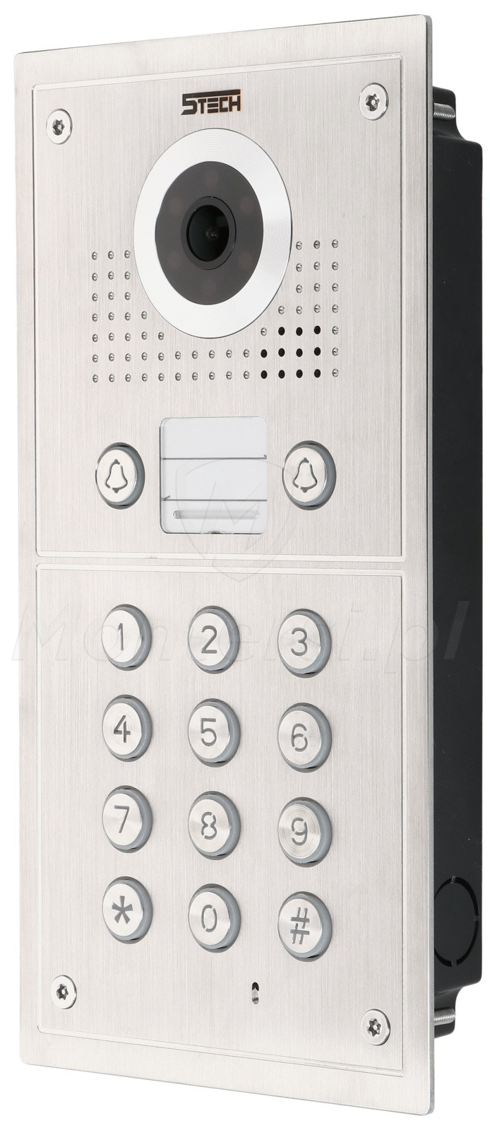 82222-2 - 2-abonentowy panel bramowy, kamera 2Mpx, RFID, klawiatura, 2-wire 82222-2 - 2-abonentowy panel bramowy, kamera 2Mpx, RFID, klawiatura, 2-wire