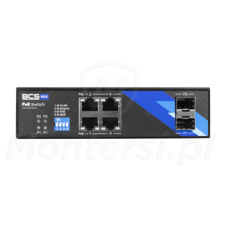 Front switcha PoE BCS-B-ISP04G-2SFP