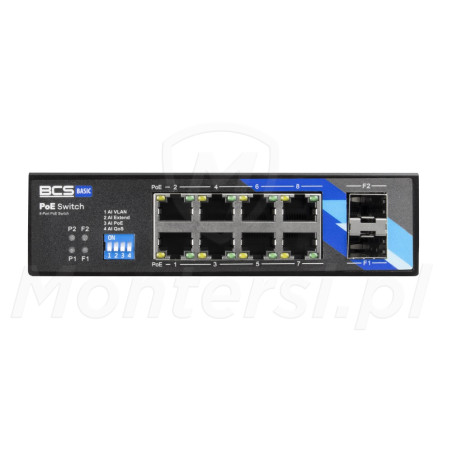 Front switcha PoE BCS-B-ISP08G-2SFP