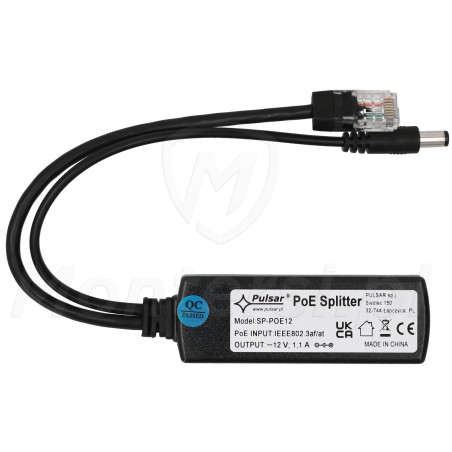 SP-POE12 - Splitter PoE do kamer IP