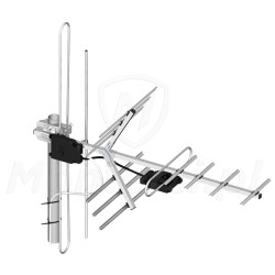 Antena zmontowana z do odbioru VHF w polaryzacji pionowej.