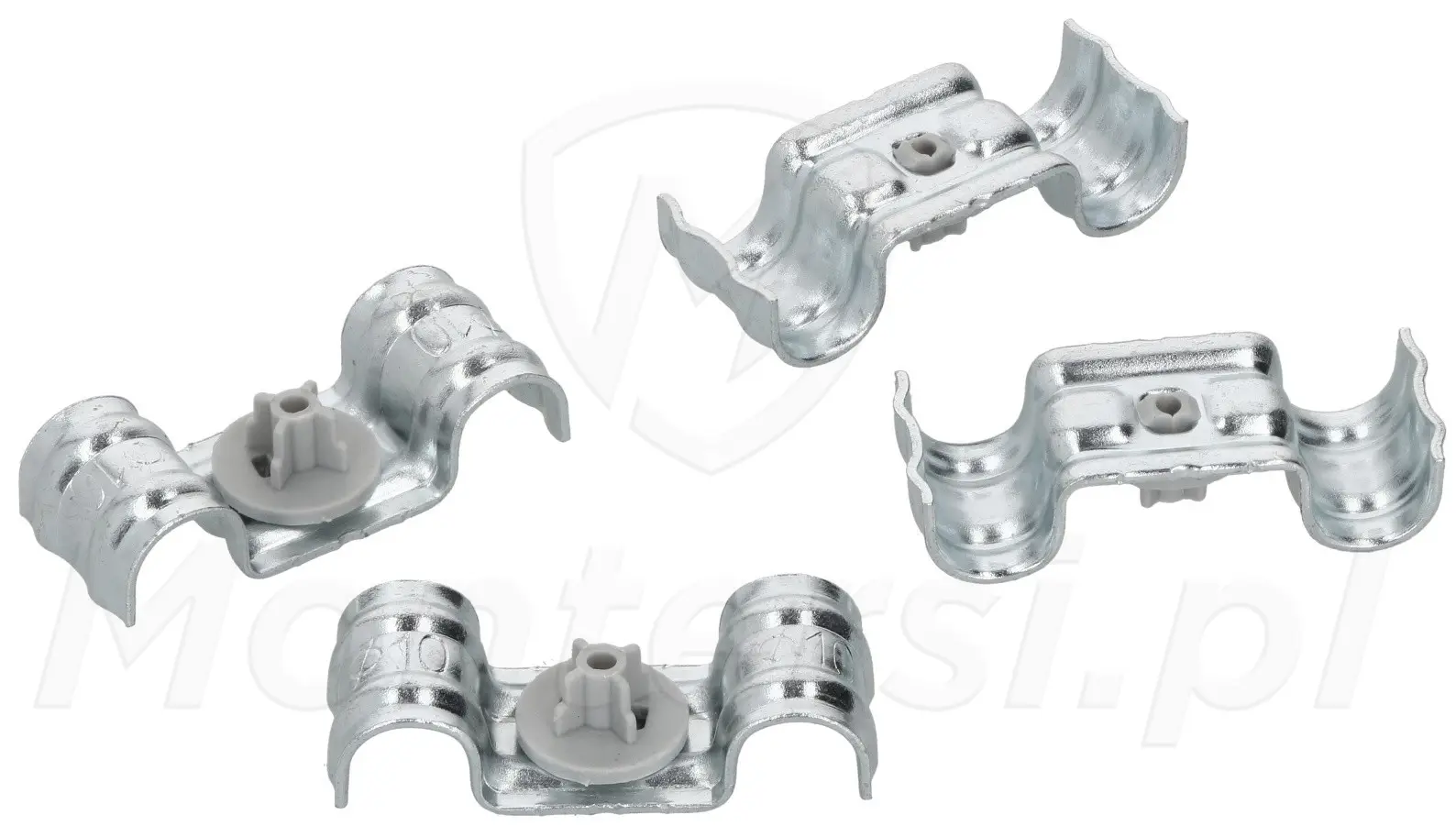 D-6mm DFT - Metalowe podwójne uchwyty kablowe 6 mm, opakowanie 100 szt.