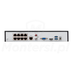 Tył rejestratora IP BCS-P-NVR0801-4K-8P(3)