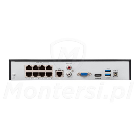 Tył rejestratora IP BCS-P-NVR0801-4K-8P(3)