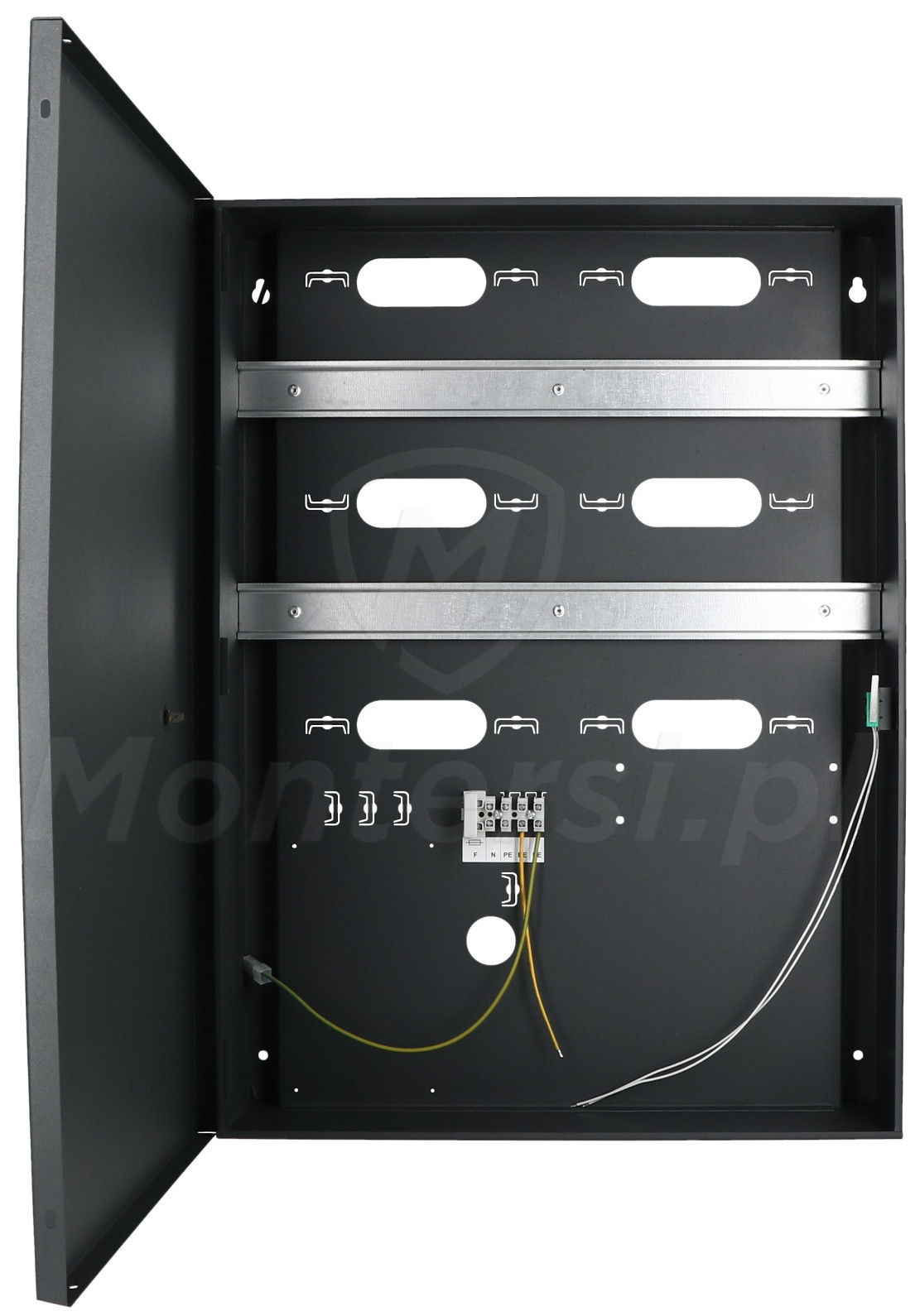 ME-43 - Metalowa obudowa 2x DIN z miejscem na akumulator