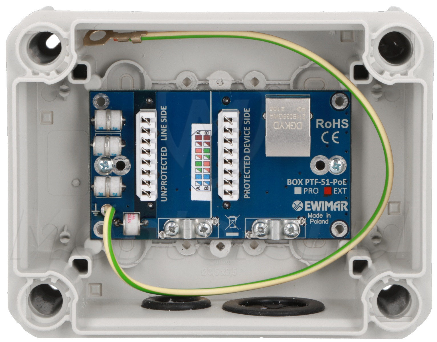 BOX-2-PTF-51-EXT/PoE - Zewnętrzny ogranicznik przepięć