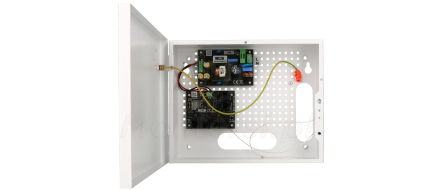 Wnętrze zasilacza PoE BCS-IP4/E-S