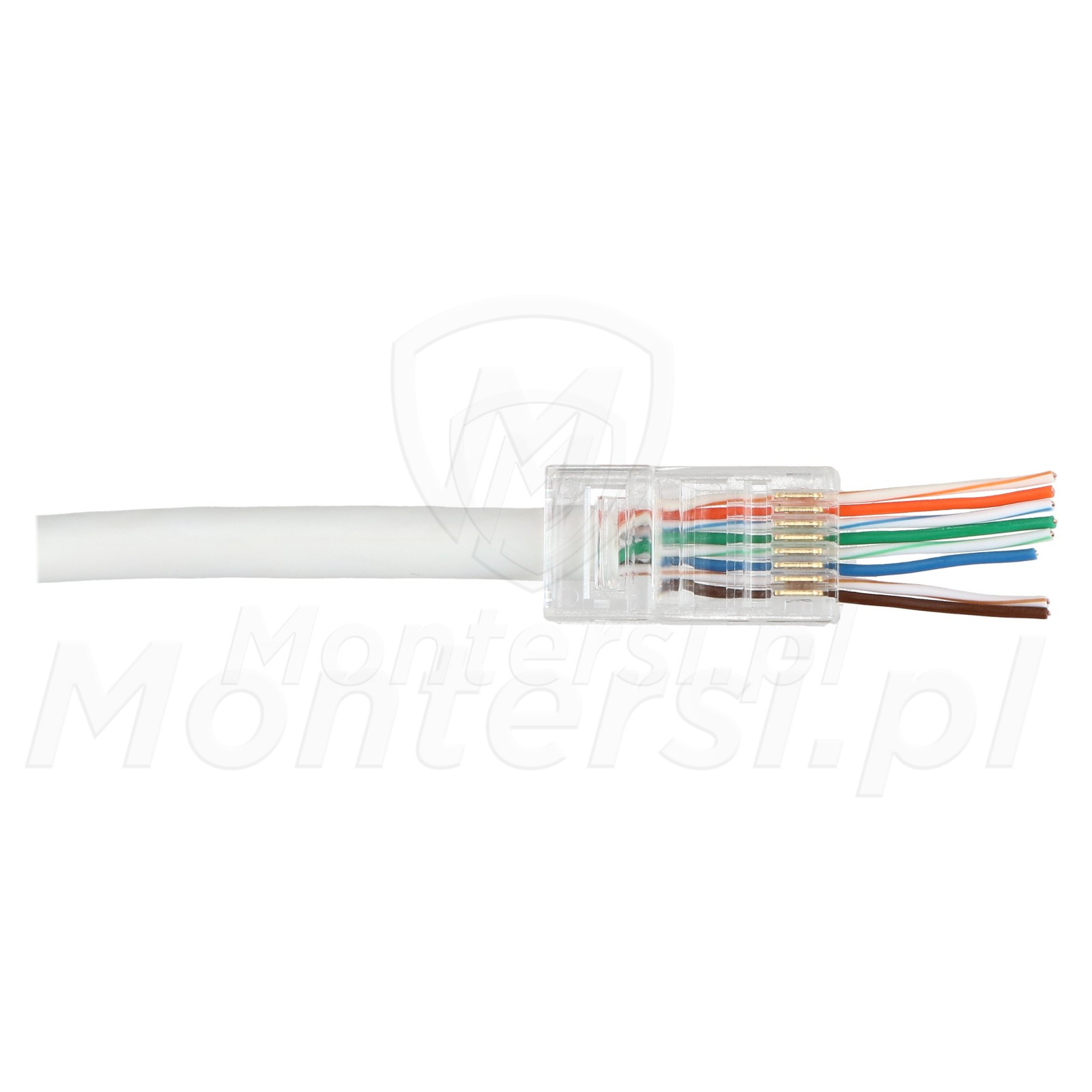 Wtyk RJ45 kat.5 z przelotem
