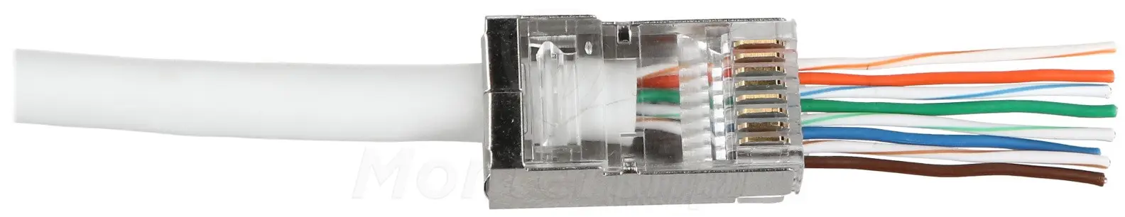 Wtyk RJ45 kat.6 ekranowany z przelotem