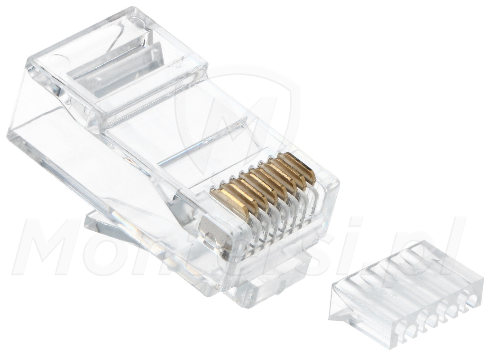 Wtyk RJ45 kat.6 z prowadnicą