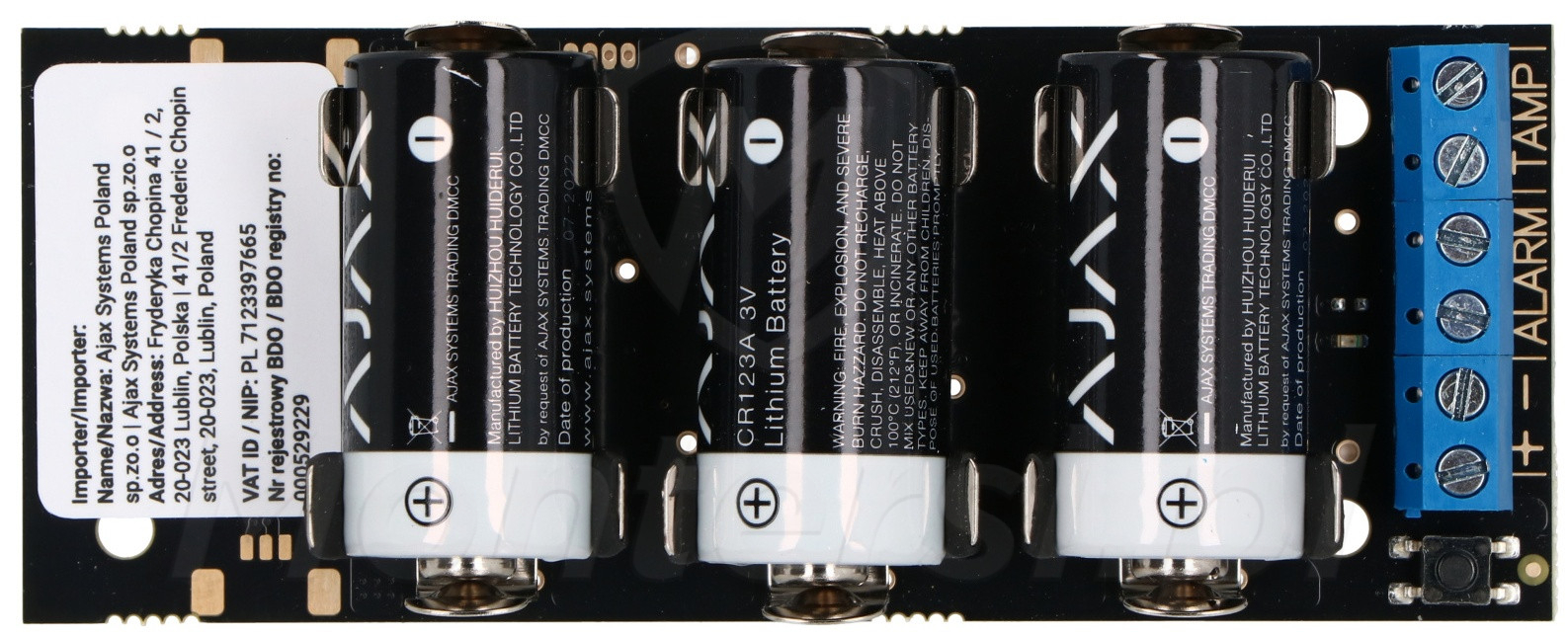 Transmitter - Moduł do integracji z systemem Ajax, Jeweller, NO/NC, 1600m Transmitter - Moduł do integracji z systemem Ajax, Jeweller, NO/NC, 1600m