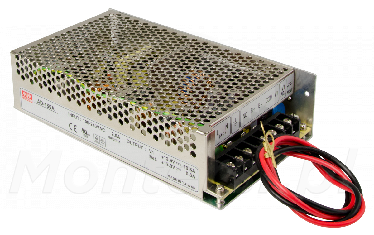 AD-155A - Przemysłowy zasilacz buforowy 13.8V/1x10.5A AD-155A - Przemysłowy zasilacz buforowy 13.8V/1x10.5A