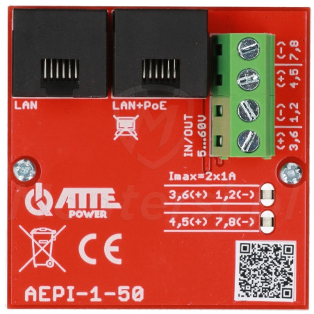AEPI‑1‑50 - 1-kanałowy adapter zasilający