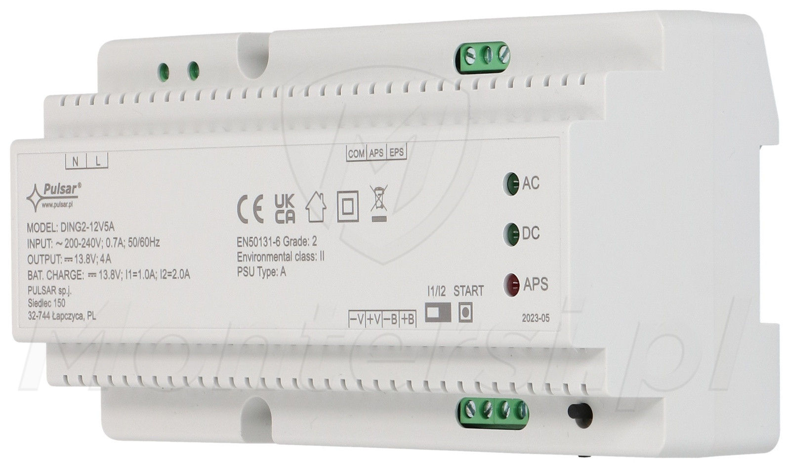 DING2-12V5A - Zasilacz buforowy 12V/5A DING2-12V5A - Zasilacz buforowy 12V/5A