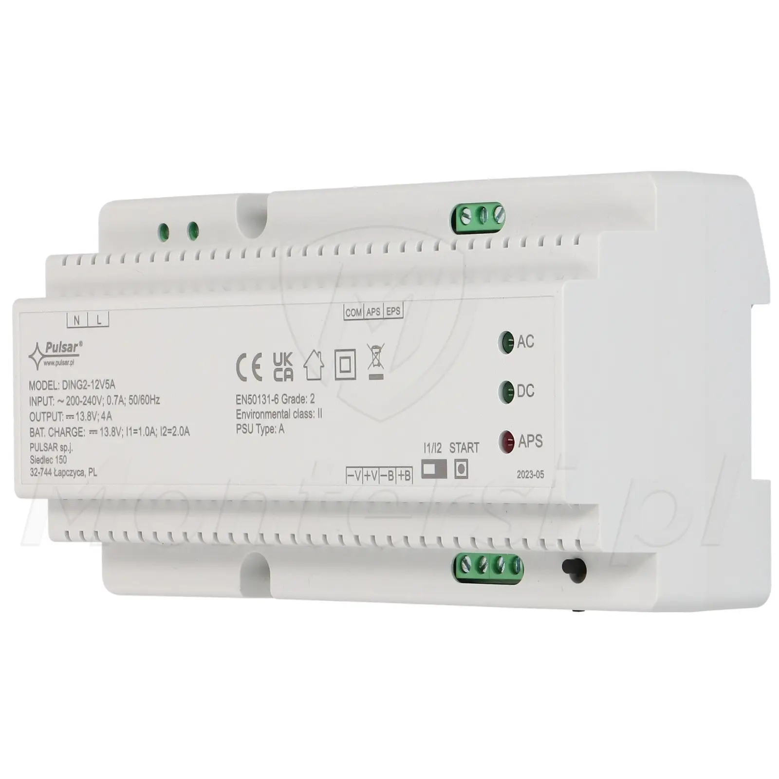 DING2-12V5A - Zasilacz buforowy 12V/5A