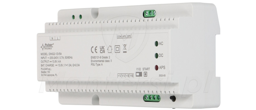 DING2-12V5A - Zasilacz buforowy 12V/5A