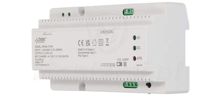 DING2-12V5A - Zasilacz buforowy 12V/5A