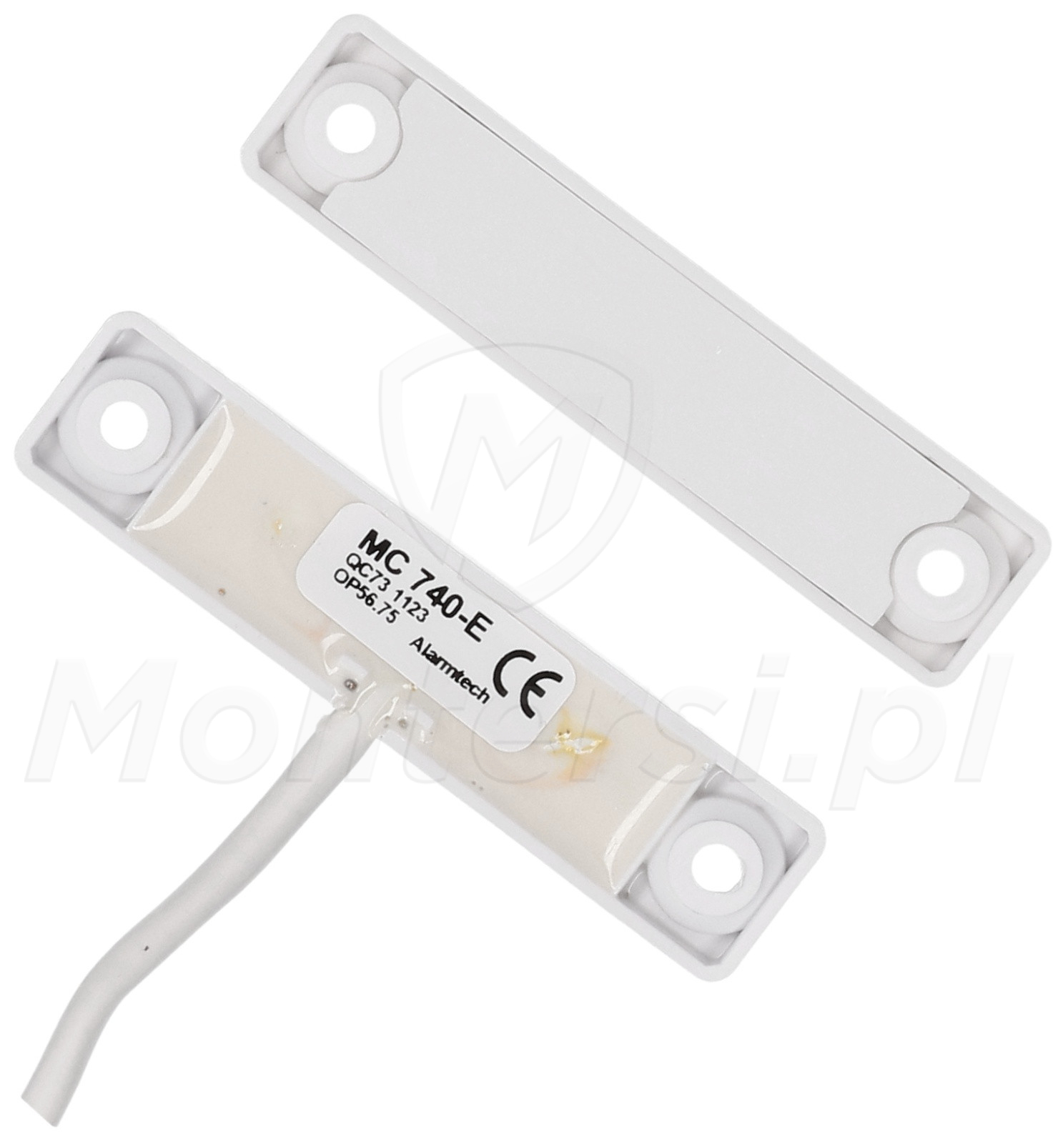 MC-740-E - Czujka magnetyczna, nawierzchniowa, biała MC-740-E - Czujka magnetyczna, nawierzchniowa, biała