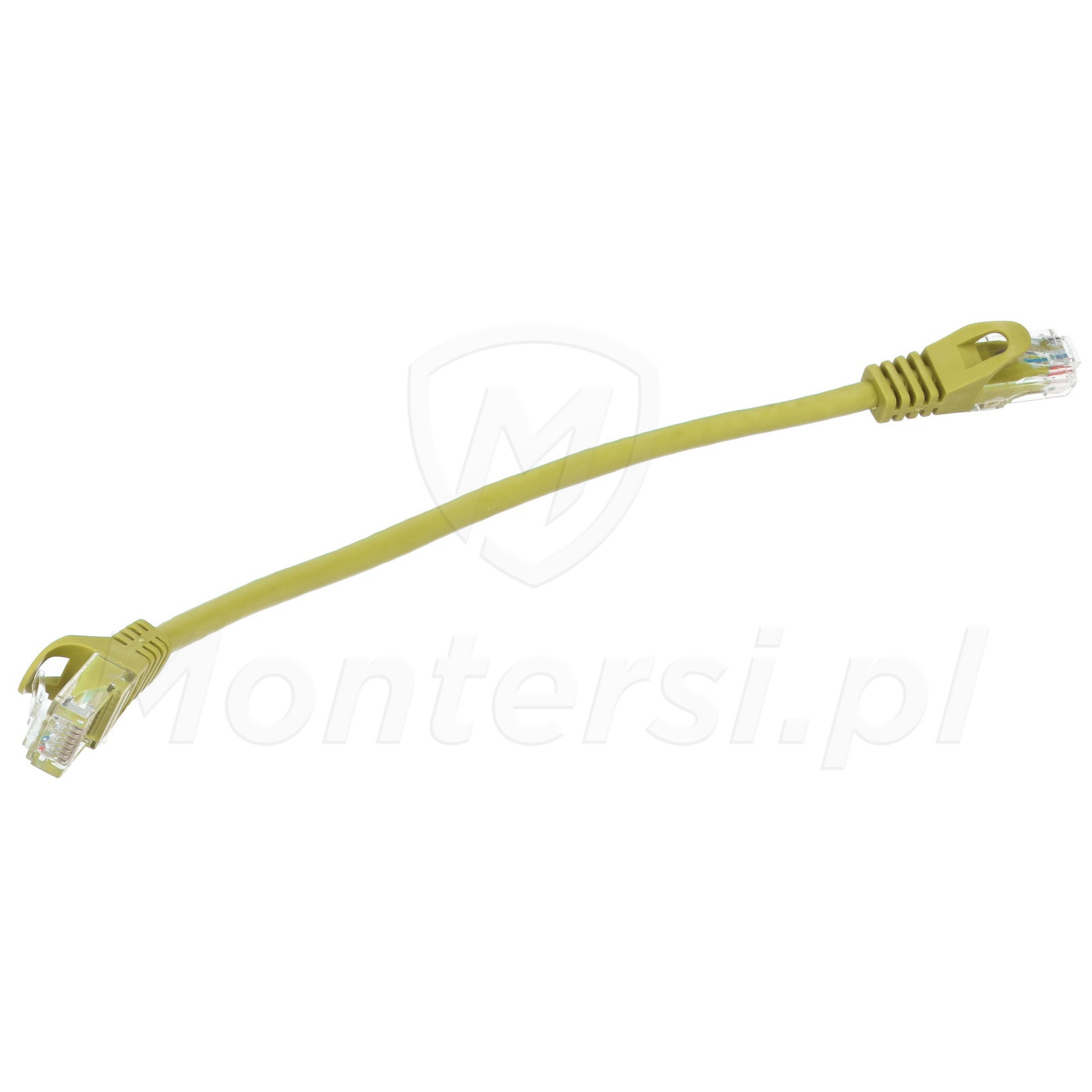 Żółty patchcord F / UTP 6 dł. 0.25m