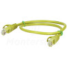 Patchcord U/UTP kat.6, długość 0.5m - żółty
