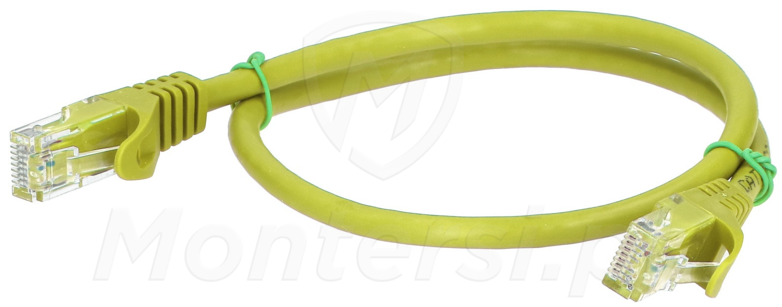 Patchcord U/UTP kat.6, długość 0.5m - żółty