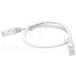 Biały patchcord F / UTP 6 dł. 0.5m