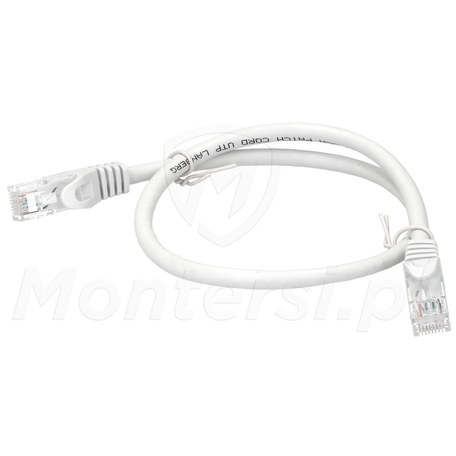 Biały patchcord F / UTP 6 dł. 0.5m